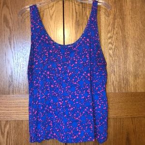 Blue and Pink Two layer crop top